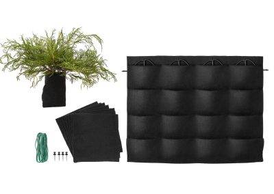 16-pocket PlantaUp panel with plants and wraps